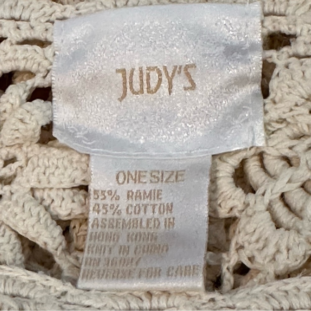 Vintage 90s Y2K Judy’s floral crochet cream sweater top in excellent condition - Picture 12 of 16